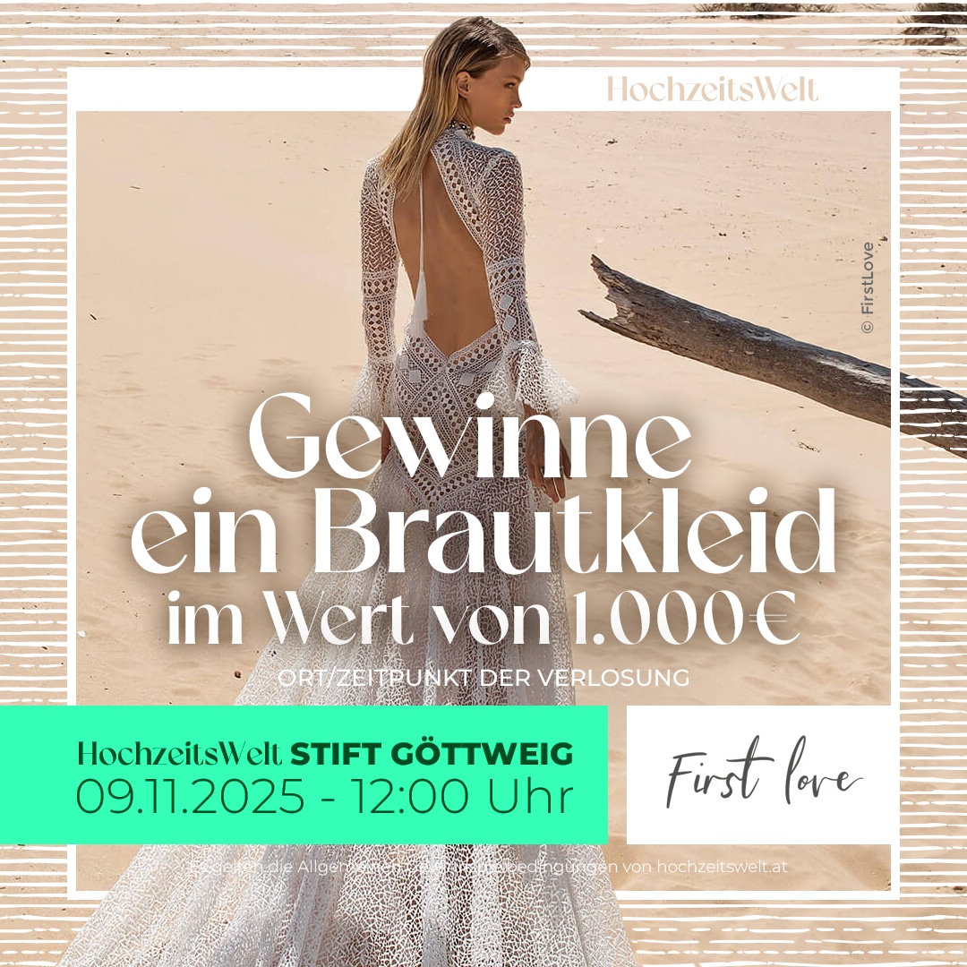 Brautkleid-Gewinnspiel-Göttweig-Hochzeitsmesse-Hochzeitswelt-FirstLove
