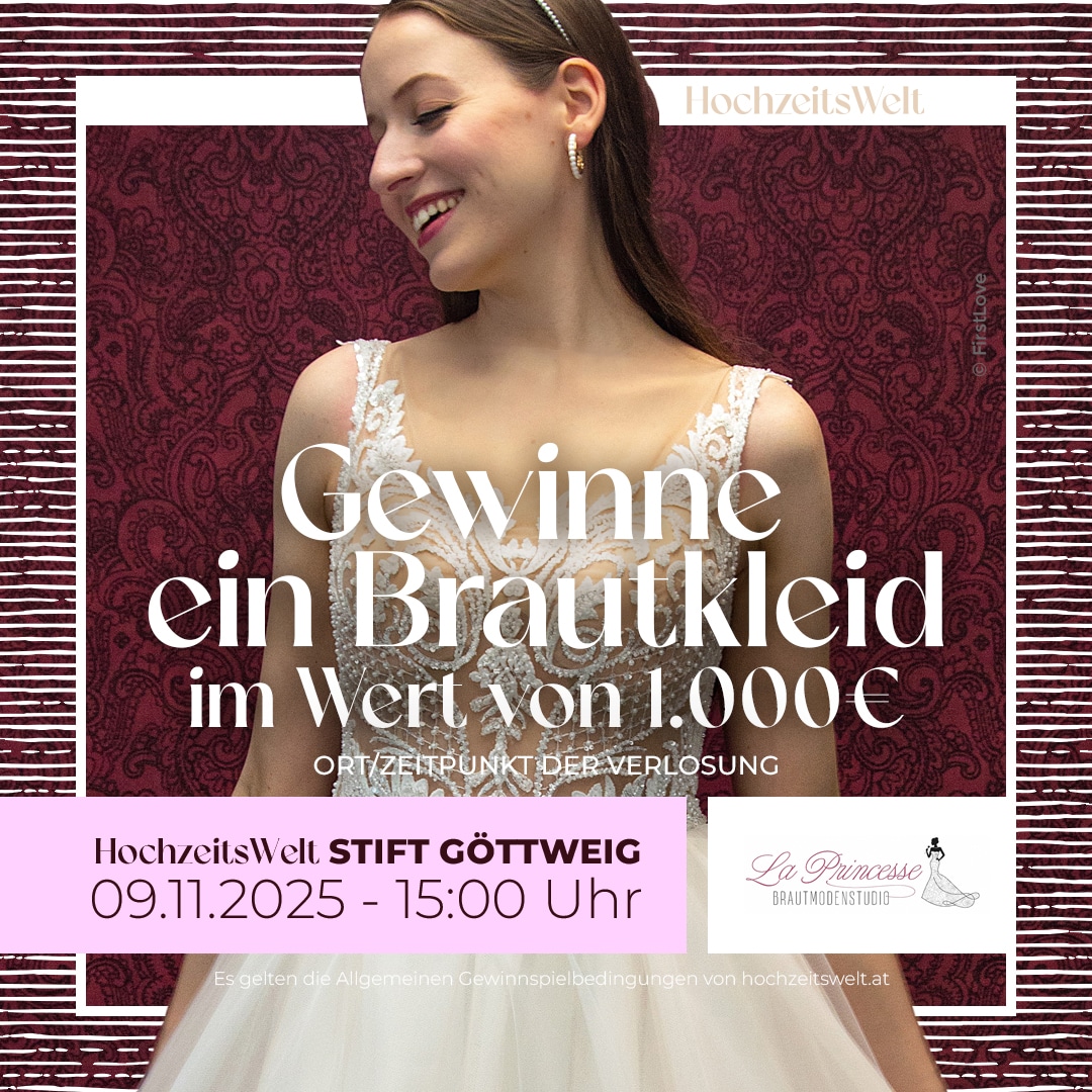 Brautkleid-Gewinnspiel-Göttweig-Hochzeitsmesse-Hochzeitswelt-LaPrincess